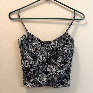 (S) Aeropostale Blue Aztec Spaghetti Strap Tank Top